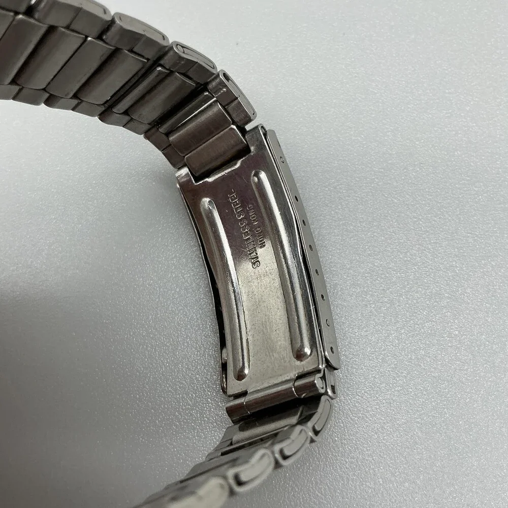 Elgin Mens Watch 40mm Black Gold Dial Chronograph NOT RUNNING FOR PARTS